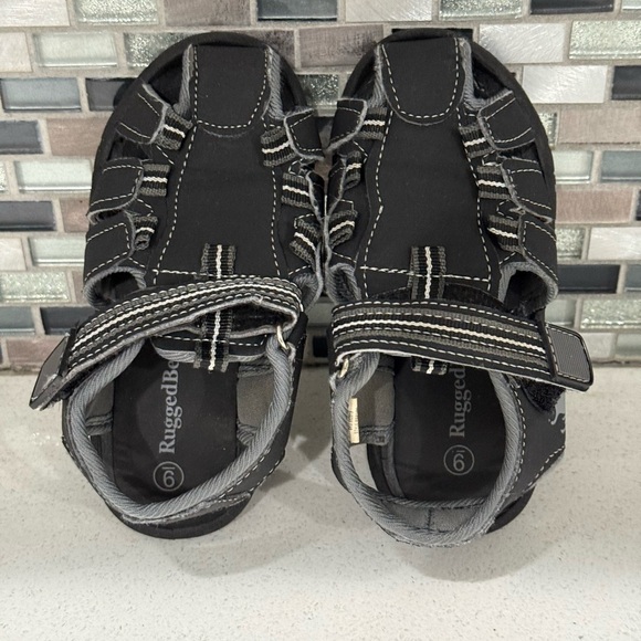 Bundle of 2 items /Kids Outdoor Sandals/Black & Blue and Green/boy size 6 - Picture 11 of 15